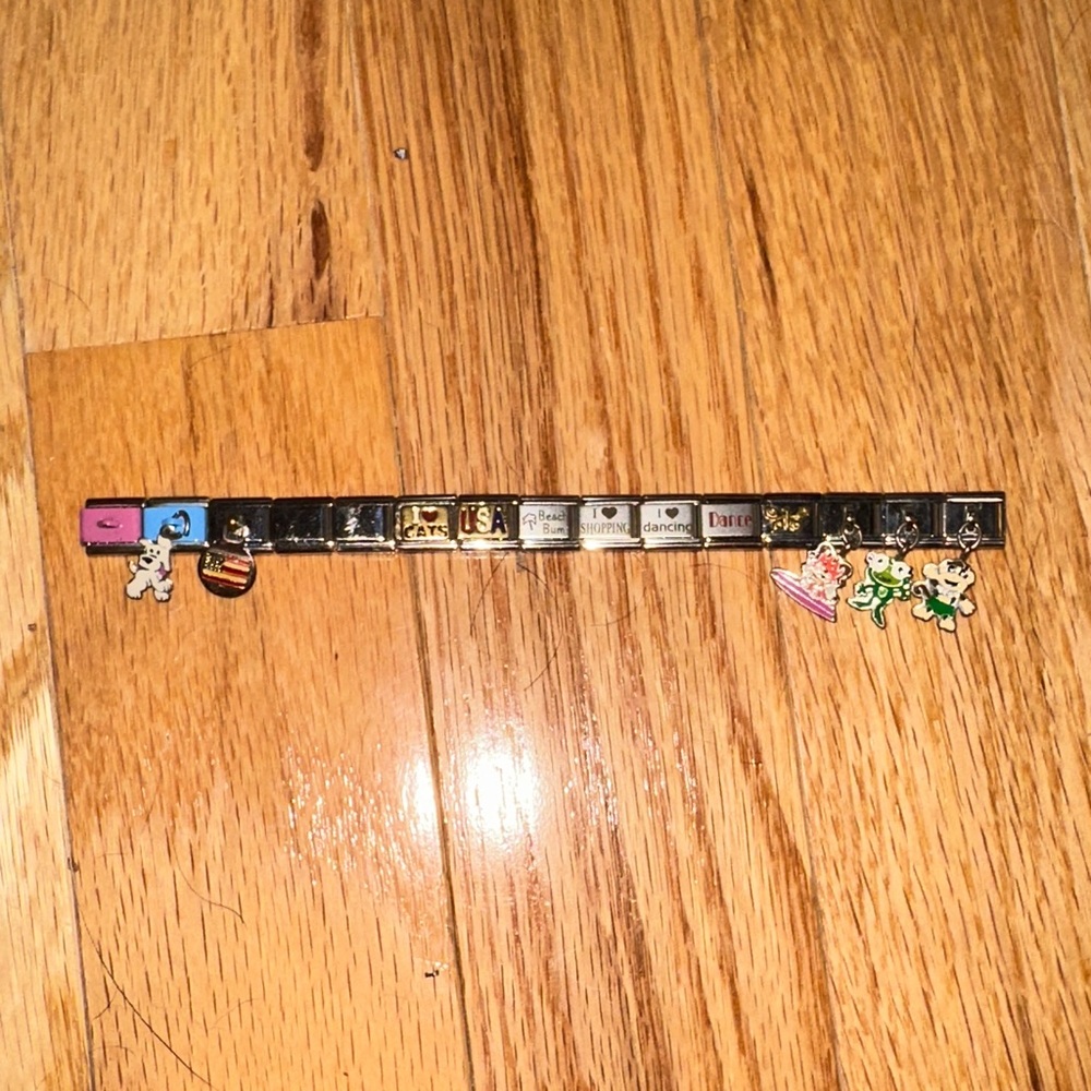 Limited Too Colorful Charm Link Bracelet